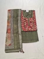 Tassar Cotton Suit with Tassar Cotton Dupatta and Tapeta Bottom - Image 4