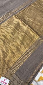 Chennai Cotton Saree with Golden Border and Tassel Pallu - Image 2