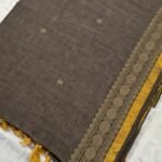 Chennai Cotton Saree with Golden Border and Tassel Pallu