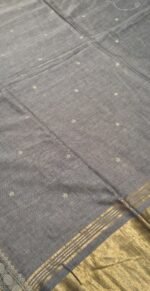 Chennai Cotton Saree with Golden Border and Tassel Pallu - Image 5