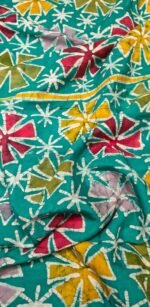 Mal Cotton Saree with Traditional Batik Print and Designer Pallu - Image 2