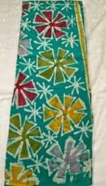 Mal Cotton Saree with Traditional Batik Print and Designer Pallu - Image 3