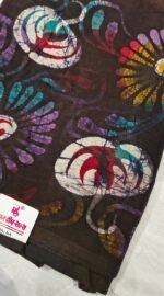 Maslin Cotton Saree with Designer Check Pattern and Printed Border