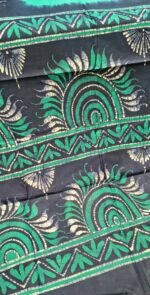 Mal Cotton Saree with Traditional Batik Print and Designer Pallu - Image 3