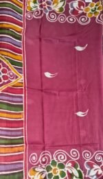 Mal Cotton Saree with Traditional Batik Print and Designer Pallu - Image 2
