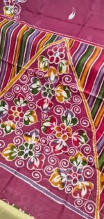 Mal Cotton Saree with Traditional Batik Print and Designer Pallu - Image 4