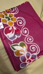 Mal Cotton Saree with Traditional Batik Print and Designer Pallu