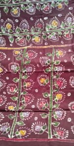 Mal Cotton Saree with Traditional Batik Print and Designer Pallu - Image 2