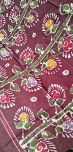 Mal Cotton Saree with Traditional Batik Print and Designer Pallu - Image 3