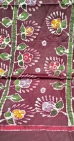 Mal Cotton Saree with Traditional Batik Print and Designer Pallu - Image 4