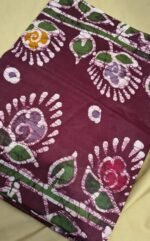Mal Cotton Saree with Traditional Batik Print and Designer Pallu