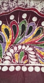 Mal Cotton Saree with Traditional Batik Print and Designer Pallu - Image 2