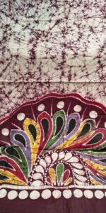 Mal Cotton Saree with Traditional Batik Print and Designer Pallu - Image 3