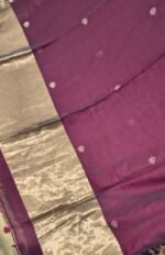 Chennai Cotton Saree with Golden Border and Tassel Pallu - Image 2