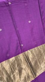 Chennai Cotton Saree with Golden Border and Tassel Pallu - Image 3