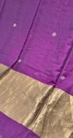Chennai Cotton Saree with Golden Border and Tassel Pallu - Image 4