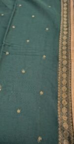 Chennai Cotton Saree with Golden Border and Tassel Pallu - Image 3