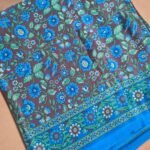 Semi Crepe Saree with Traditional Floral Border and Elegant Print