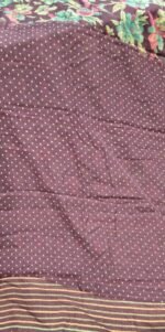 Linen Cotton Saree with Elegant Floral Border Design - Image 3