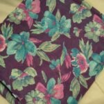 Linen Cotton Saree with Elegant Floral Border Design