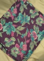 Linen Cotton Saree with Elegant Floral Border Design