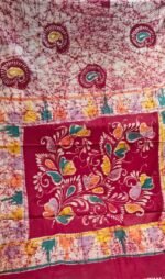 Mal Cotton Saree with Traditional Batik Print and Designer Pallu - Image 2