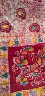 Mal Cotton Saree with Traditional Batik Print and Designer Pallu - Image 3