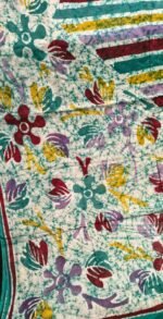 Mal Cotton Saree with Traditional Batik Print and Designer Pallu - Image 3