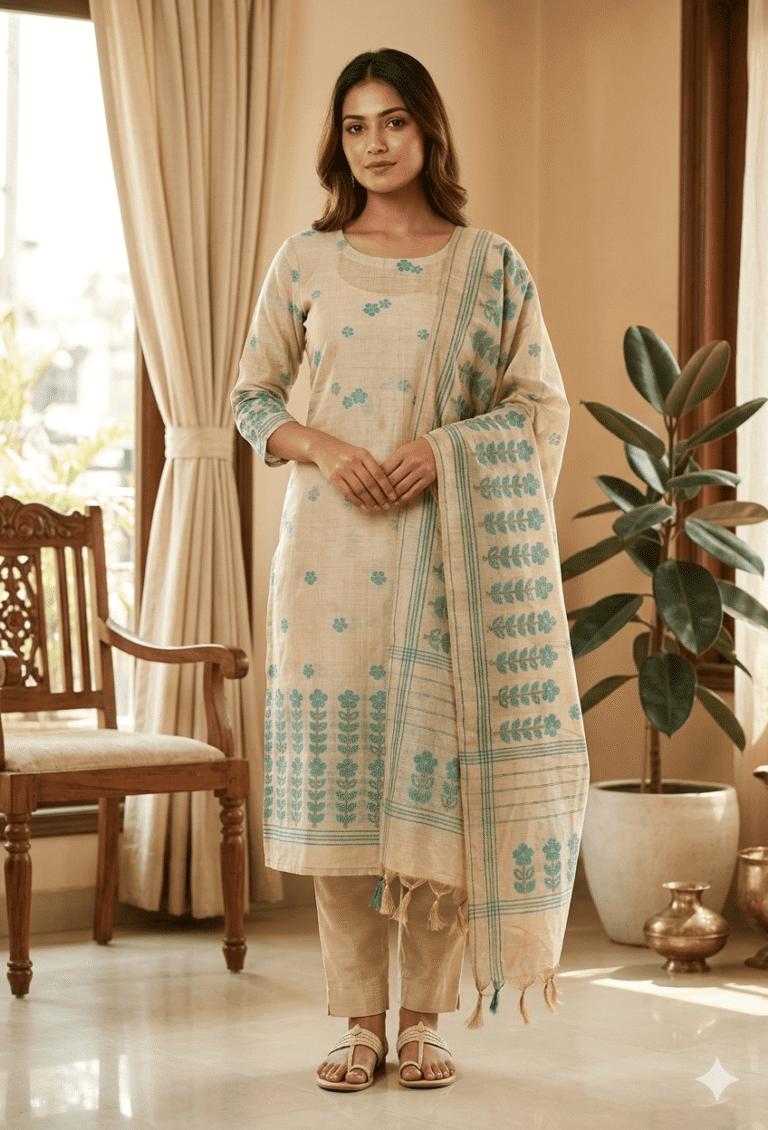 Jamdani Cotton Suit