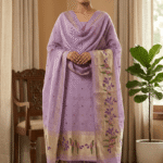 Elegant Jamdani Cotton Suit with Dupatta & Cotton Bottom - Premium 3 Piece Set