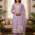 Elegant Jamdani Cotton Suit with Dupatta & Cotton Bottom - Premium 3 Piece Set